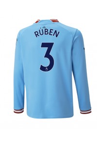 Fotbalové Dres Manchester City Ruben Dias #3 Domácí Oblečení 2022-23 Dlouhý Rukáv